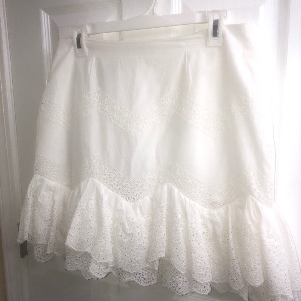 White eyelet skirt H&M